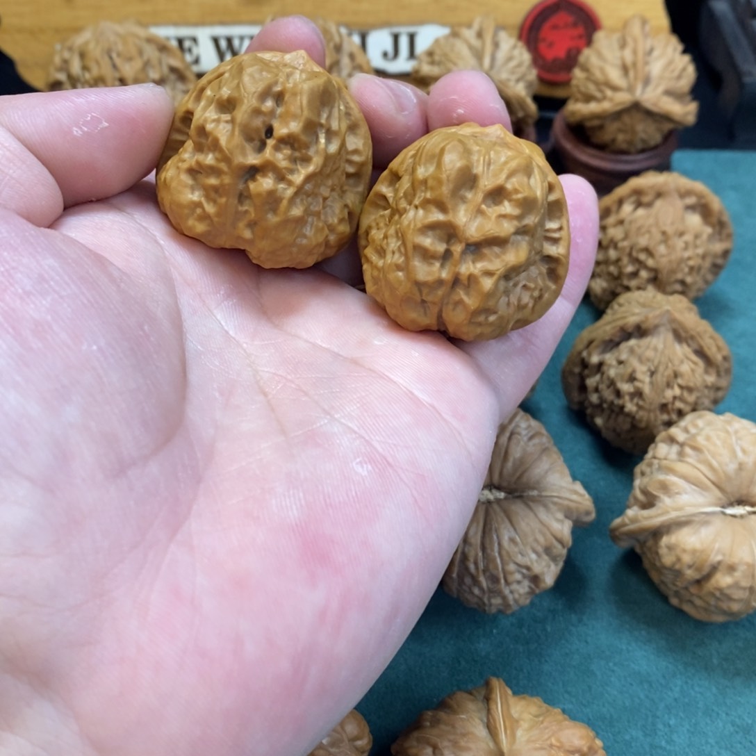 文玩核桃把件蛤蟆头36修