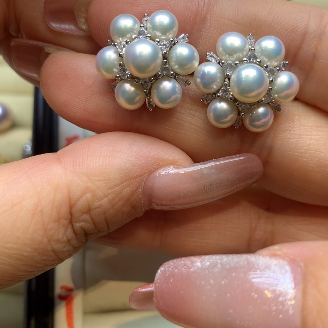 未镶嵌耳饰淡水珍珠