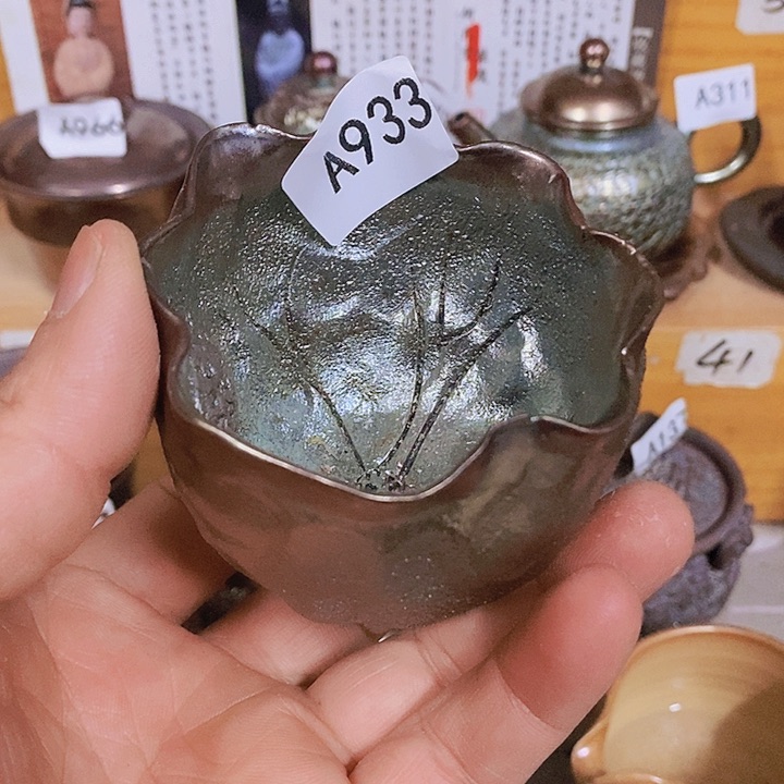 紫砂茶杯柴烧纯手工933