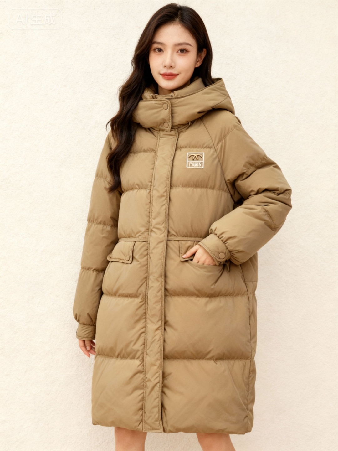 【谢姐专属】欧版时尚轻奢女士长款羽绒服971