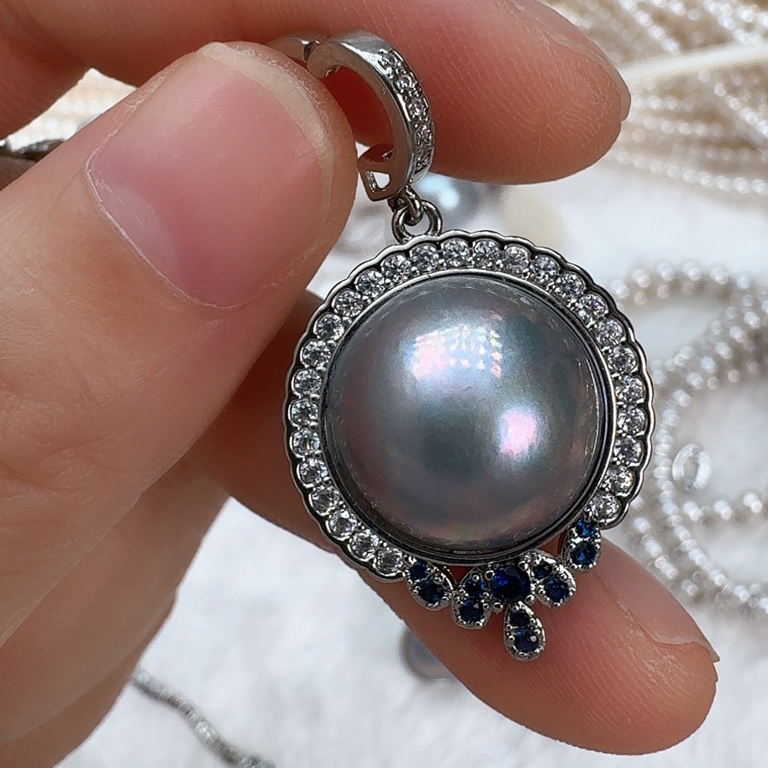 拼合珍珠（马贝珠）颈饰未镶嵌