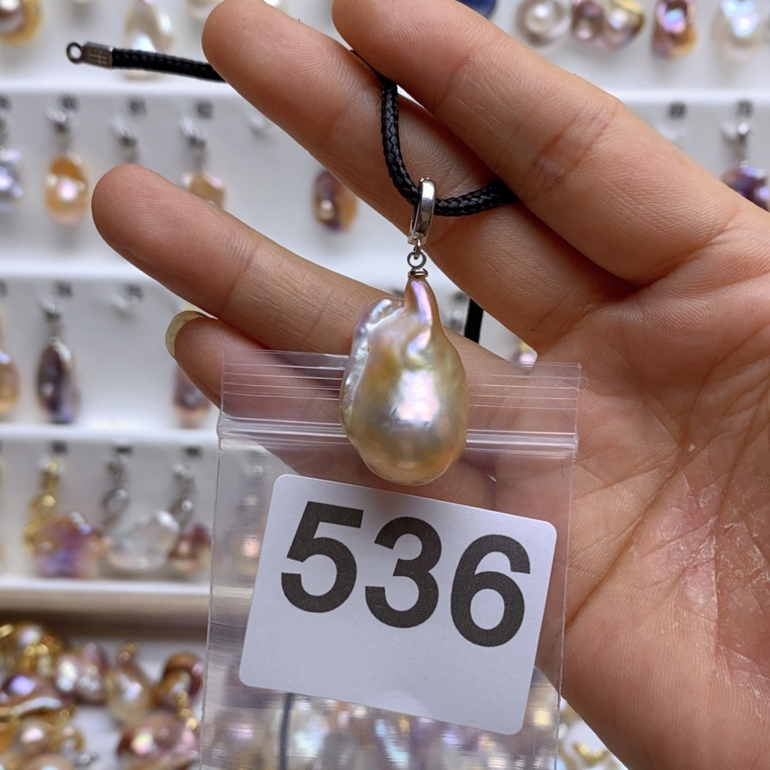 淡水珍珠颈饰银S925镶嵌536