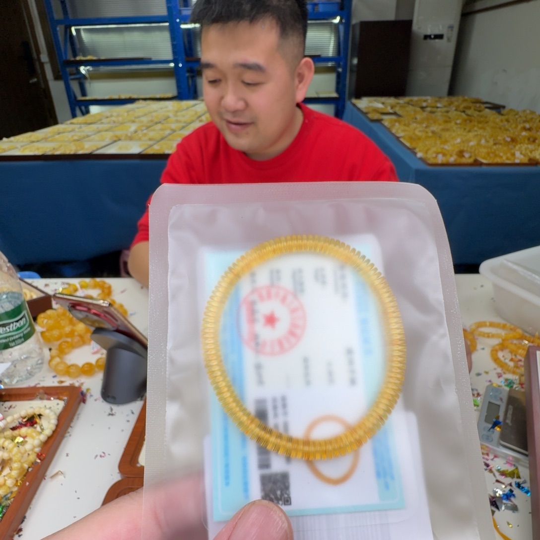 琥珀未镶嵌手链蜜蜡手串