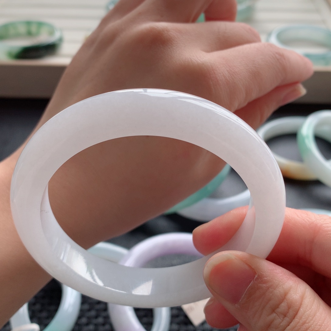 翡翠手镯未镶嵌38号-60