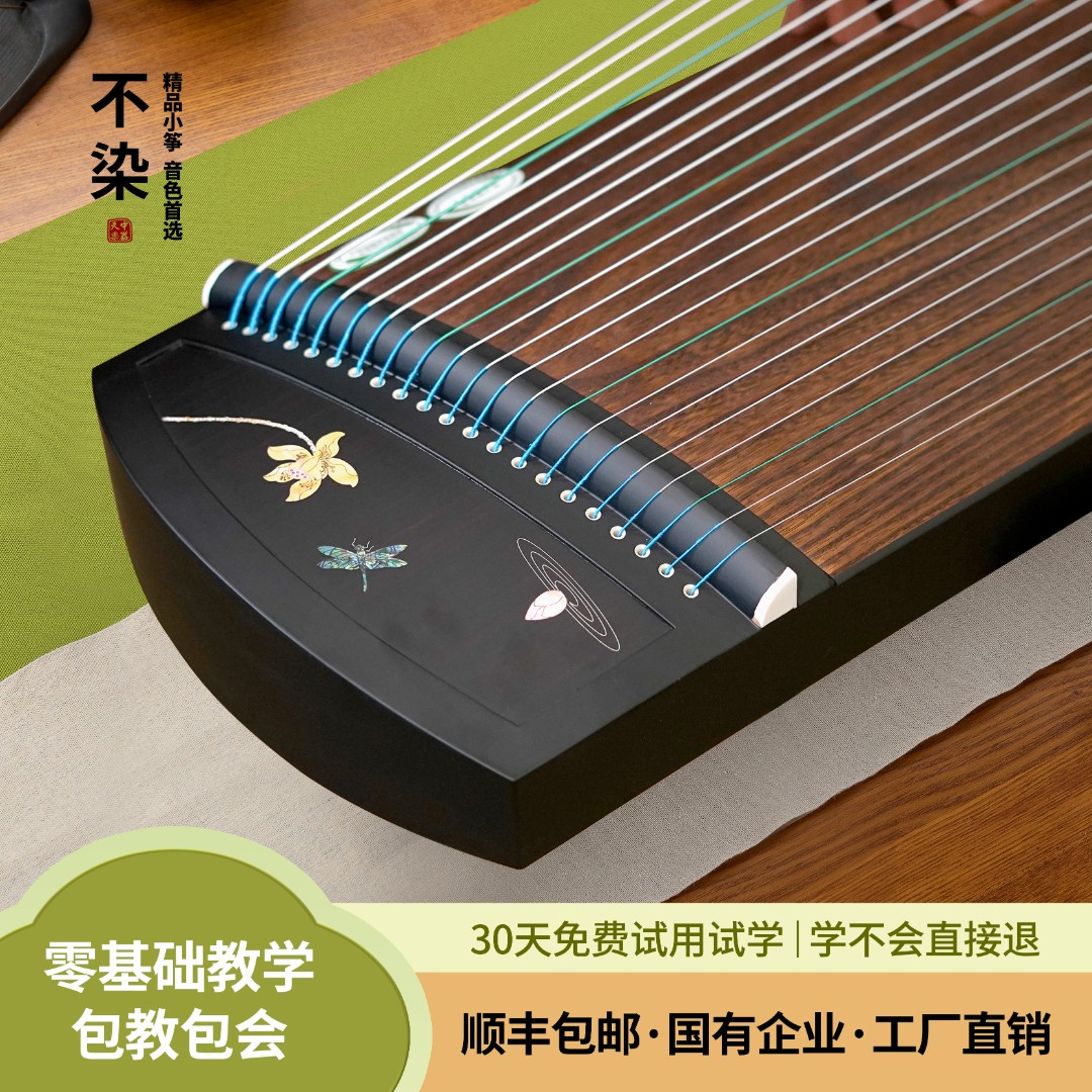 【小筝】125cm不染 零基础专业古筝入门练习便携贝雕古筝