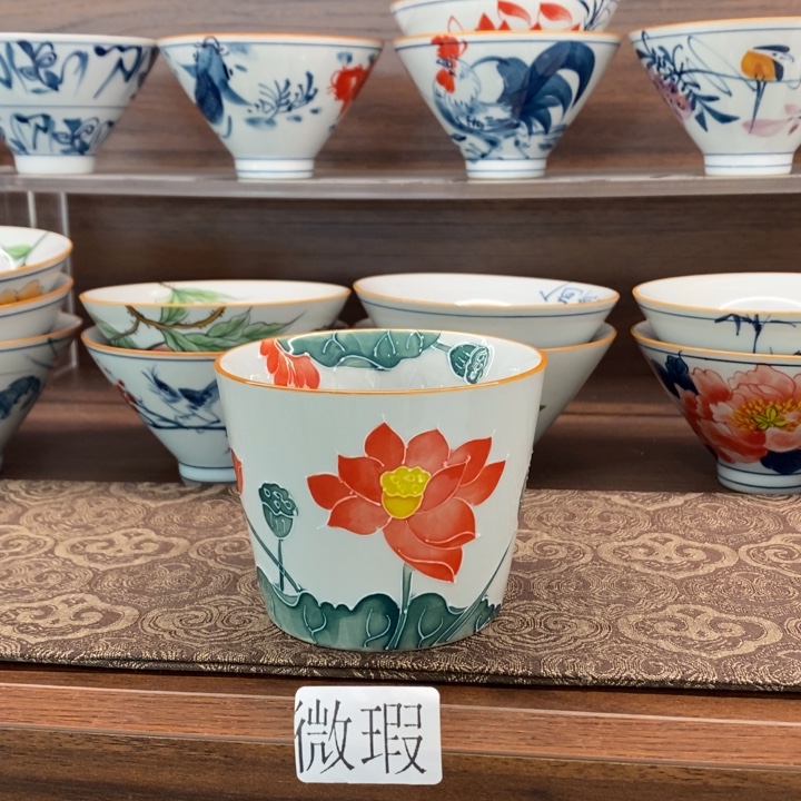 微瑕釉下彩纯手绘手工绘制