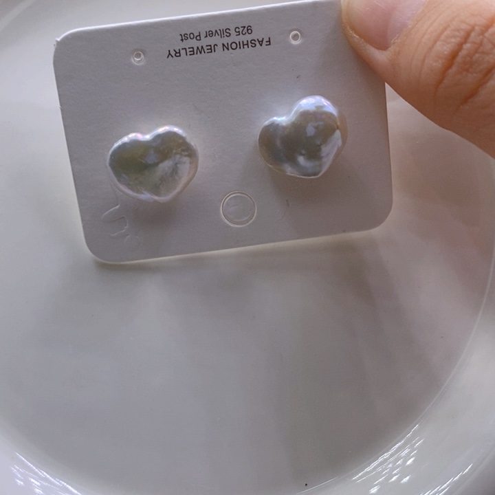 淡水珍珠耳饰银S925镶嵌耳饰