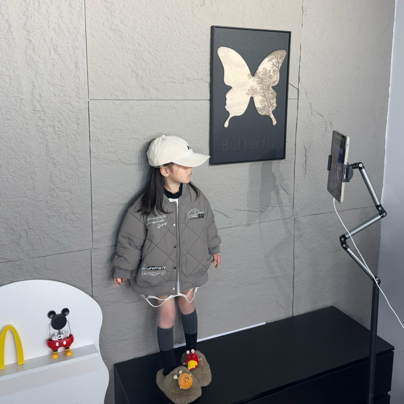 米兜家.儿童冬季新款韩版刺绣加棉加厚棒球服外套1170