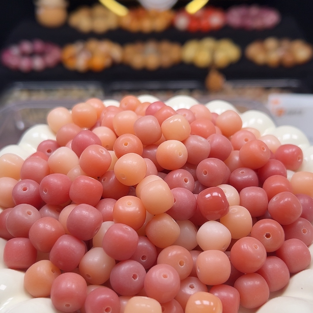 手串菩提根/象牙果卡11玫瑰粉桶120