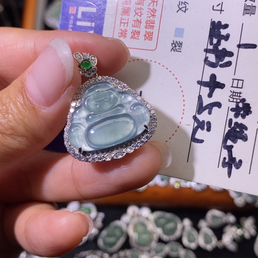 【闪购商品】翡翠颈饰银S925镶嵌天然