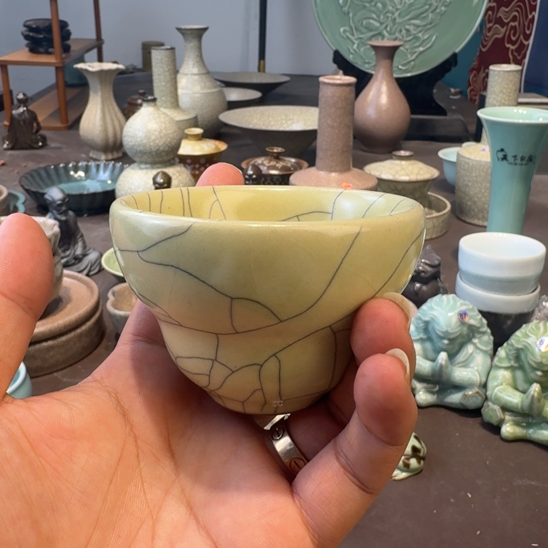 龙泉青瓷茶具微瑕
