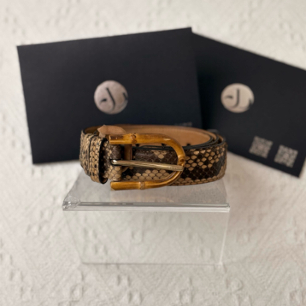 95新 GUCCI/古驰 蛇皮皮带/JW4531