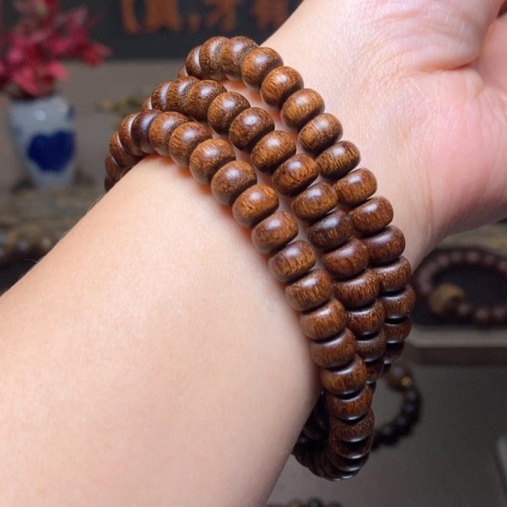 沉香手串越南富森红土0.5✖️0.8✖️108
