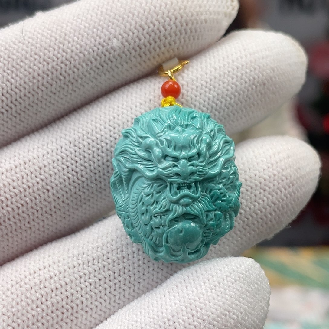 绿松石未镶嵌挂件
