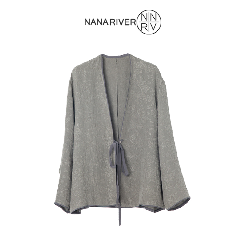 【芳华】桑蚕丝轻薄罩衫夏季新款轻盈开衫衬衫小众设计师款