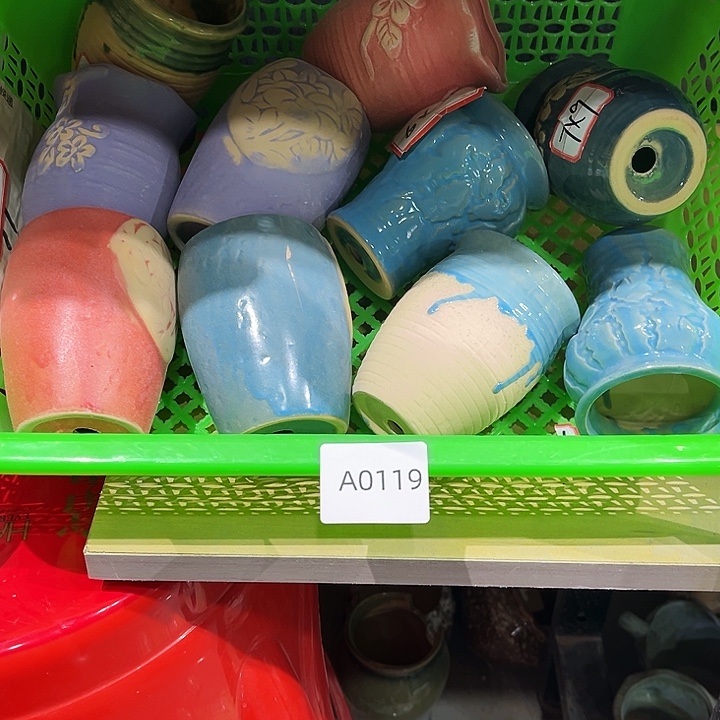 瓷片花盆多肉植物艺术品