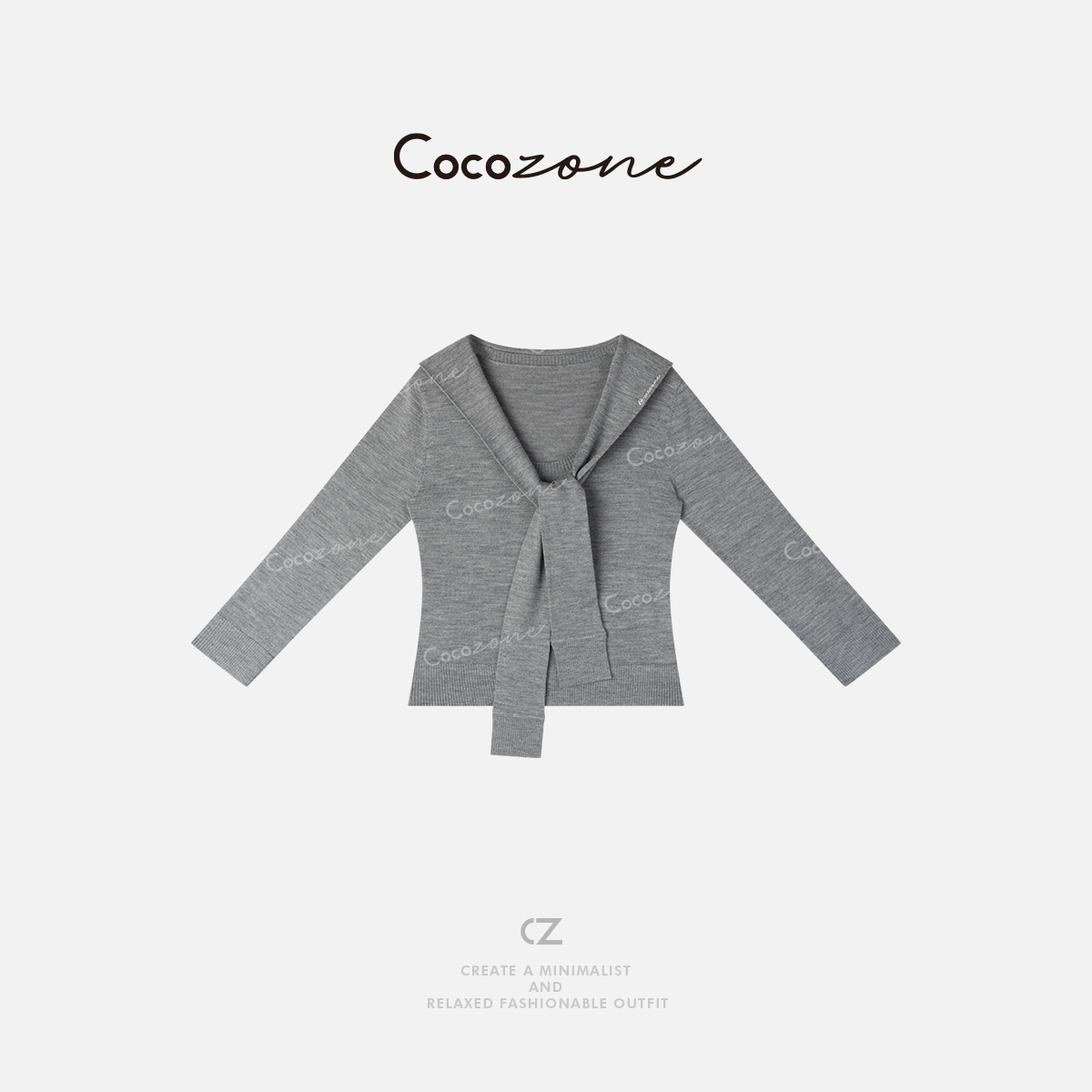 COCO ZONE 刘一一“墨尔本大学”100绵羊毛春季披肩针织衫ACD1A0027