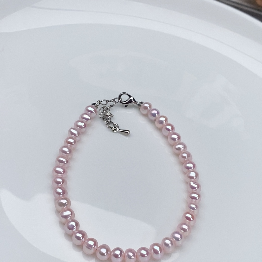 银S925镶嵌淡水珍珠颈饰