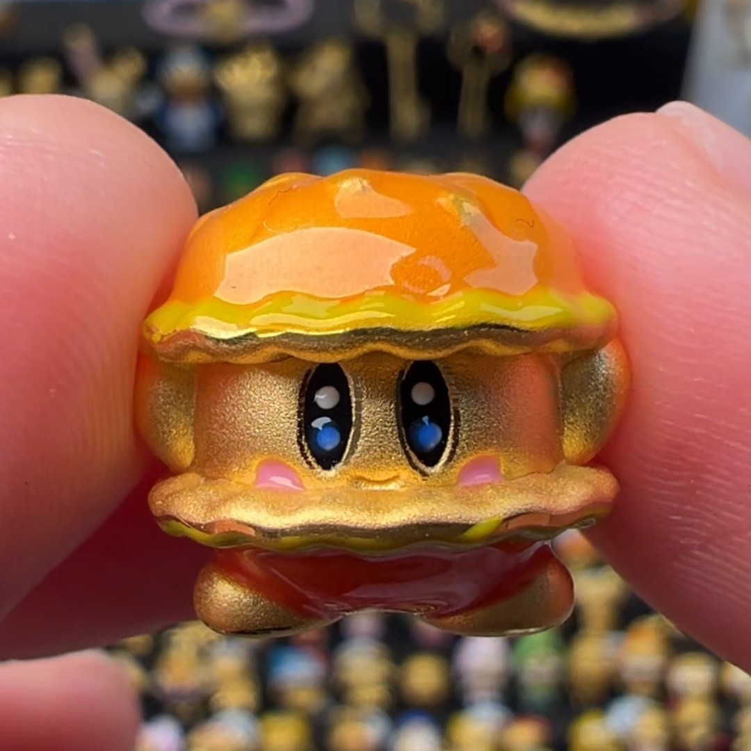 足金999黄金星之卡比汉堡通孔
