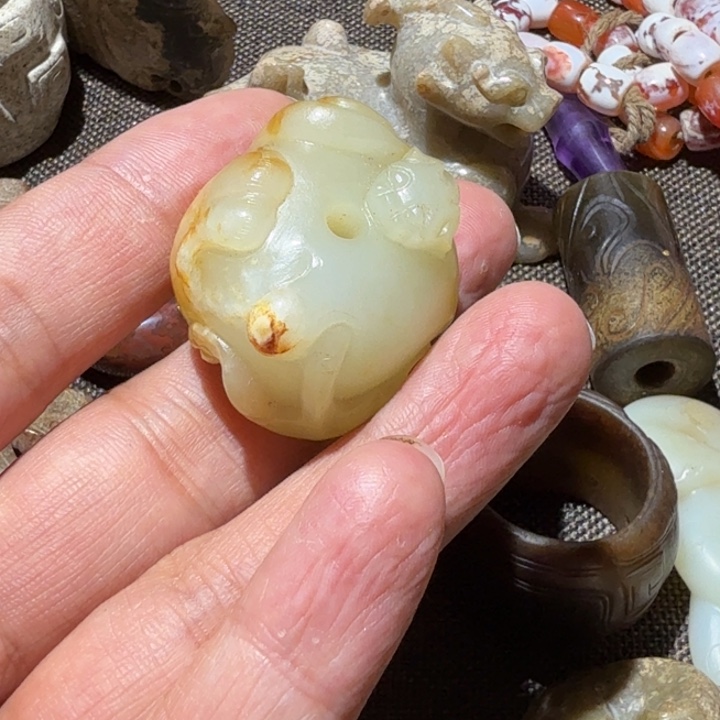 马***哥和田玉未镶嵌车挂