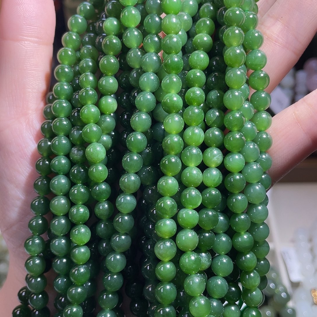 和田玉未镶嵌颈饰晴水108珠无矿点