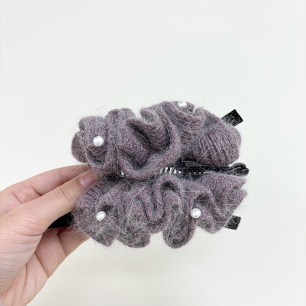 L850夕洛韩粉11cm香蕉夹顶夹瑞丽风女日韩发夹复古发卡手工超仙