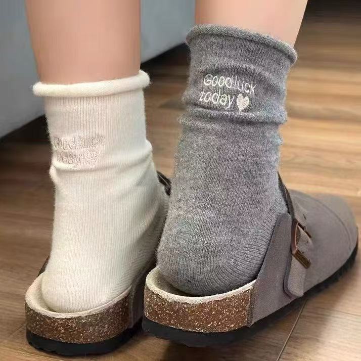 【直播链接】袜子棉黑白中筒袜子ins网红日系高颜值