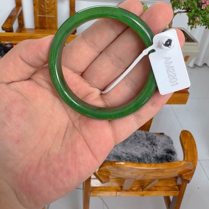 和田玉（碧玉）手镯未镶嵌62