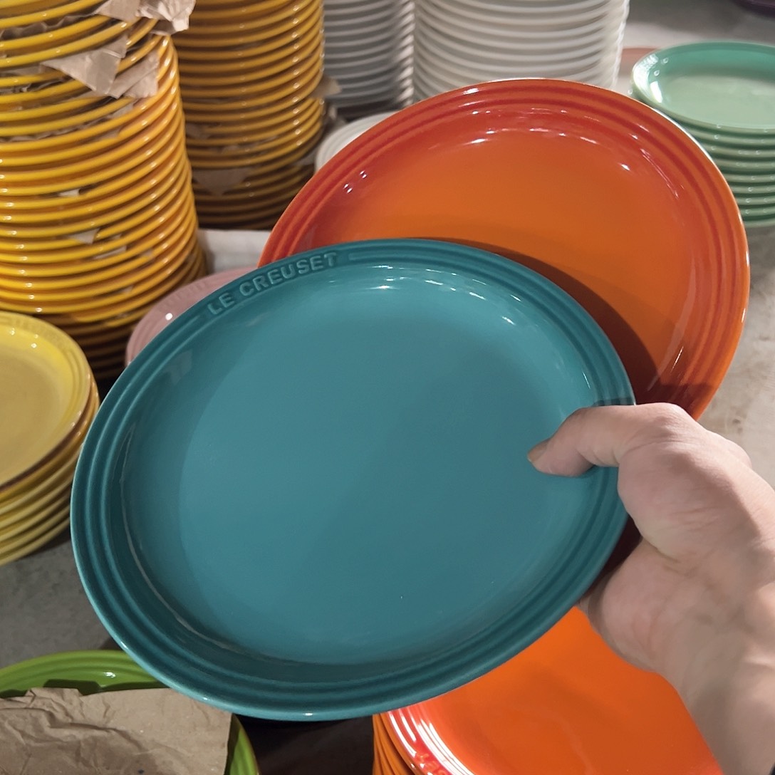 陶瓷 大牛排 橙色➕加勒比蓝