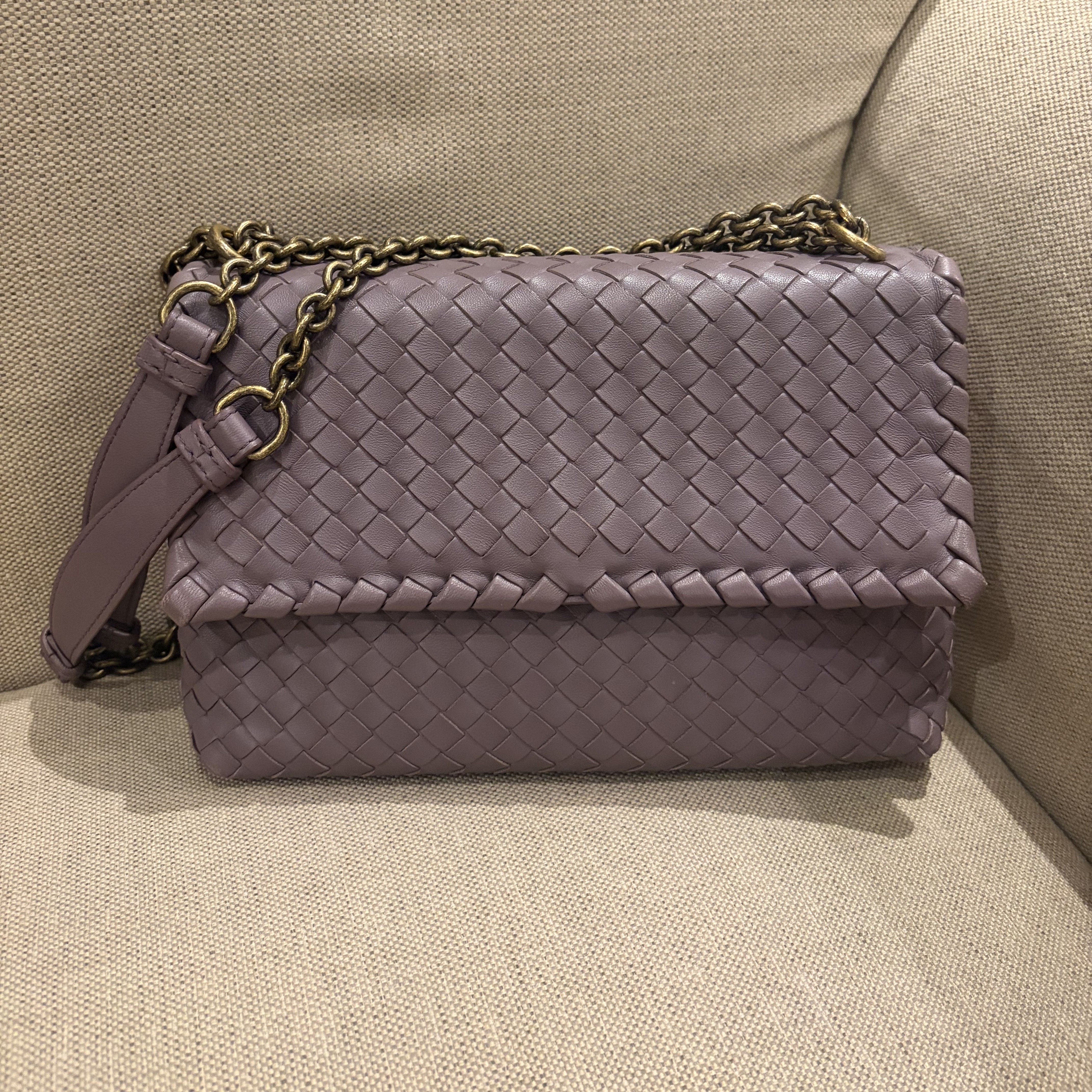 99新 BOTTEGA VENETA/葆蝶家 葆蝶家奥林匹亚链条编织包