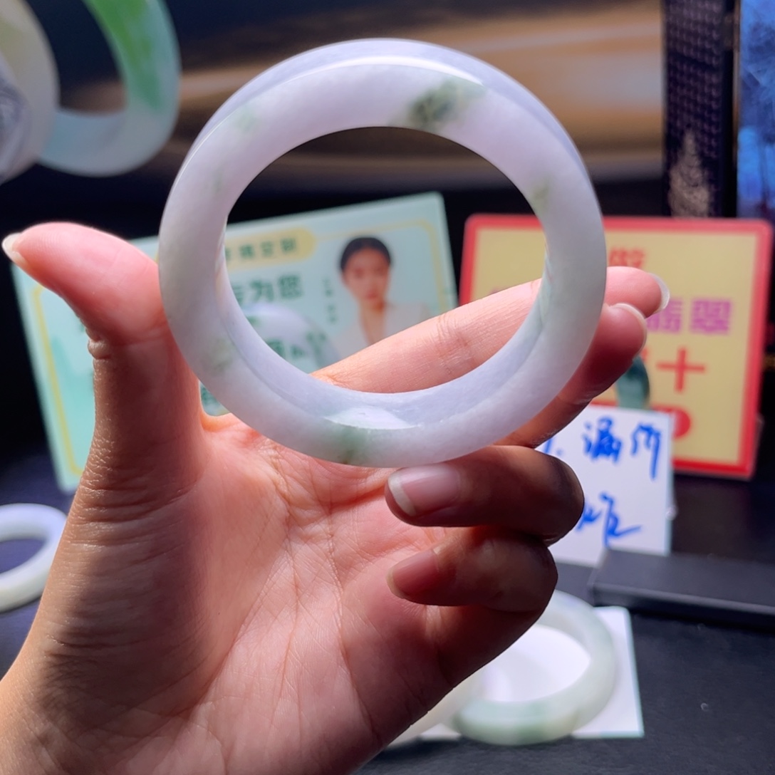 定制翡翠未镶嵌手镯54-57正