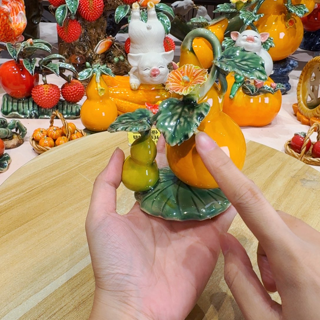 陶瓷12高双葫芦陶瓷