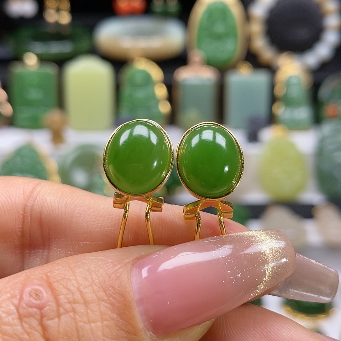 和田玉颈饰银S925镶嵌