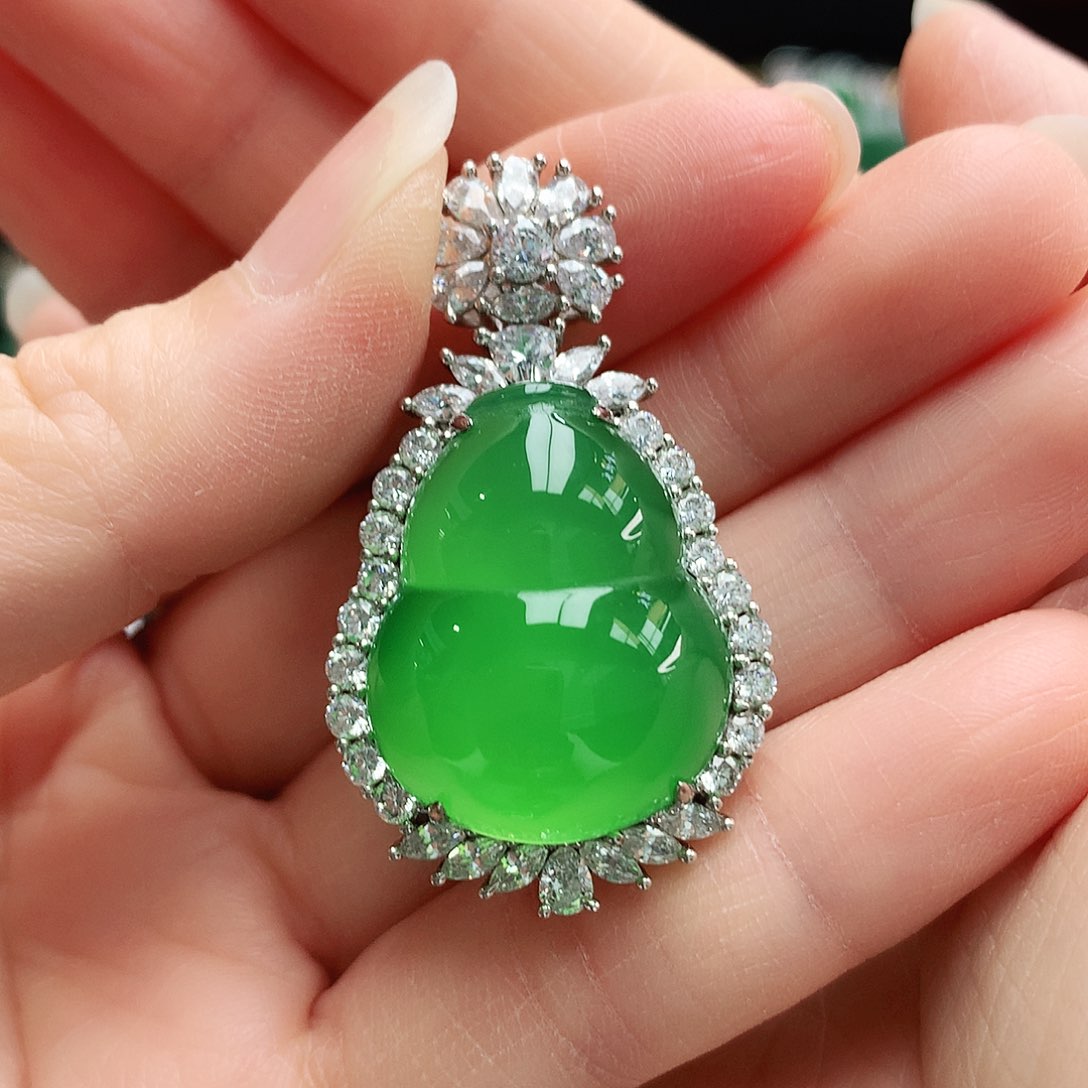 玛瑙/玉髓吊坠银S925镶嵌