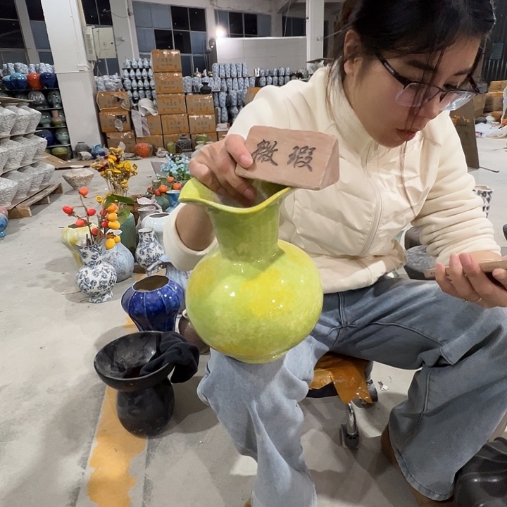 琉璃手工艺品景德镇陶瓷花瓶瑕疵专场
