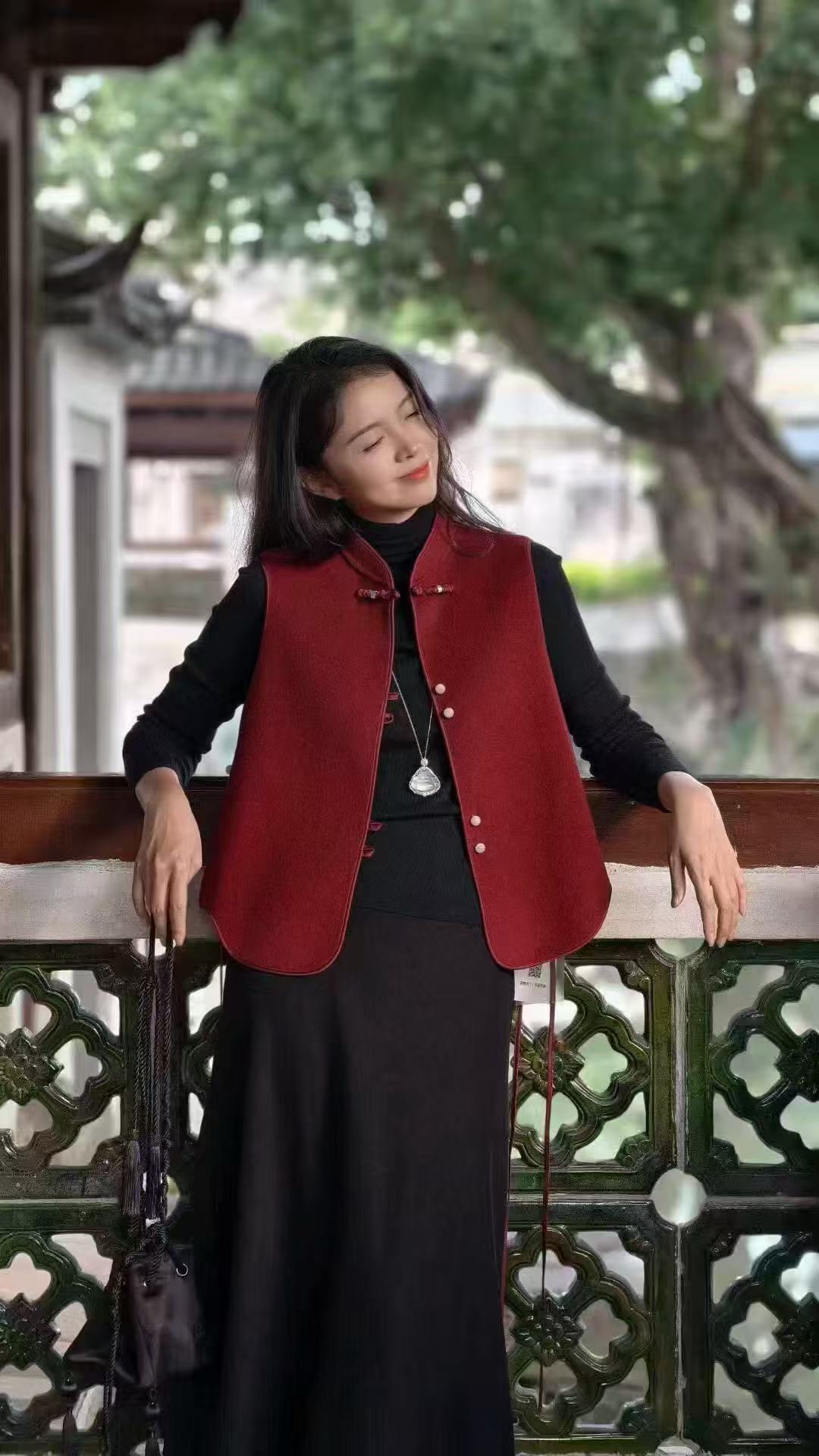 叙旧姑嫂 休闲百搭国风马夹8985