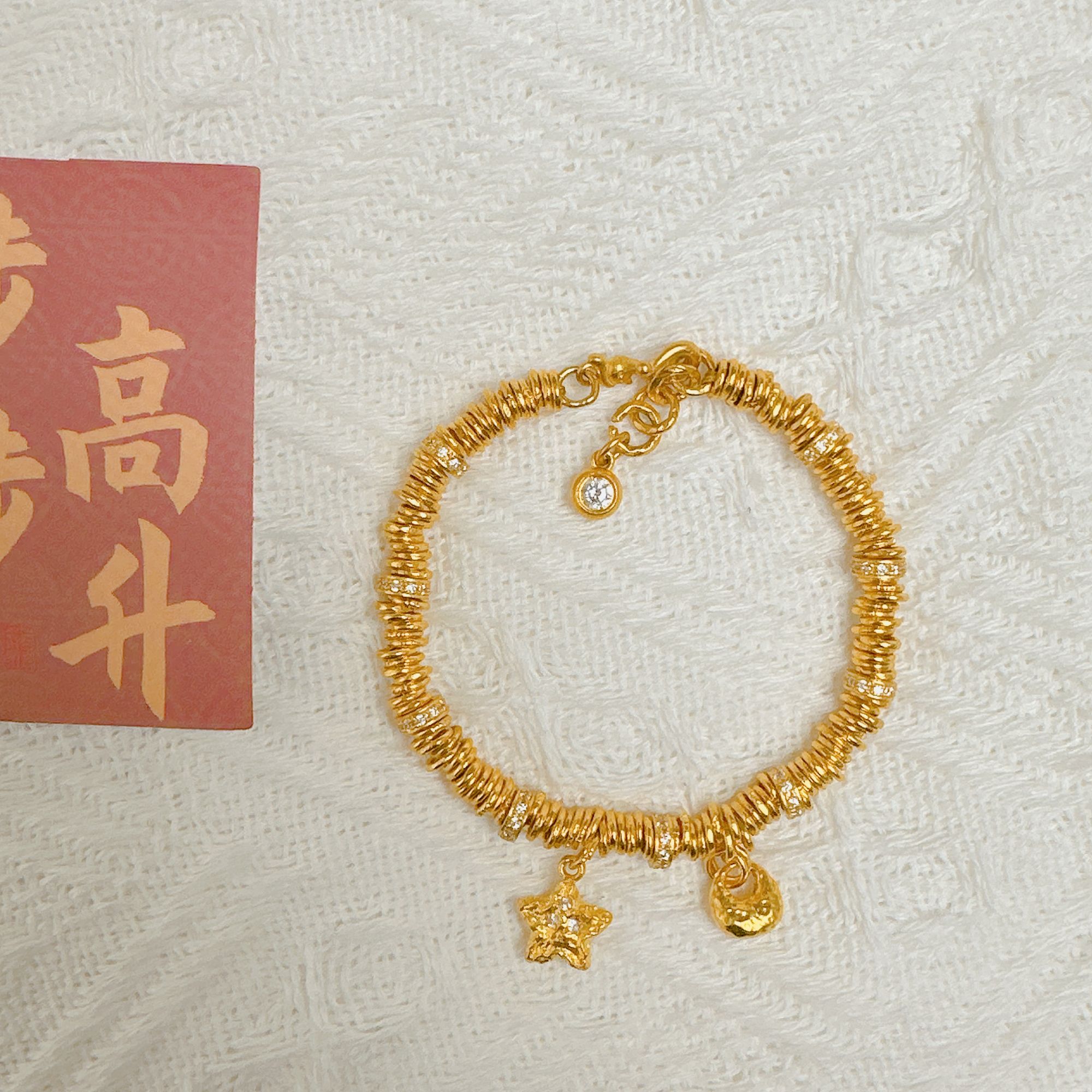 足金999饰品黄金投资金 卡4盘缠 情人节礼物  14.5手围 25.85克