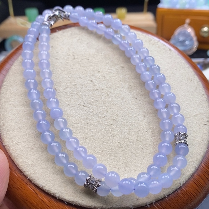 翡翠吊坠(不含链)未镶嵌翡翠冰紫项链卡6