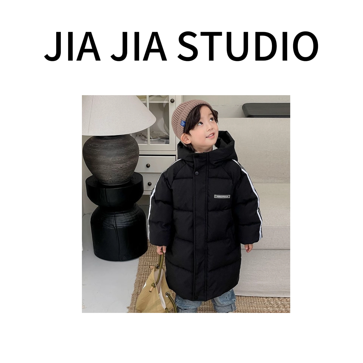 【嘉嘉推荐】男女童宝宝过膝中长款棉服 下雪必拍#008