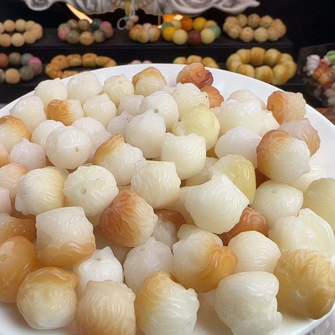 菩提根/象牙果手串瑕疵卡15/16醒狮20颗
