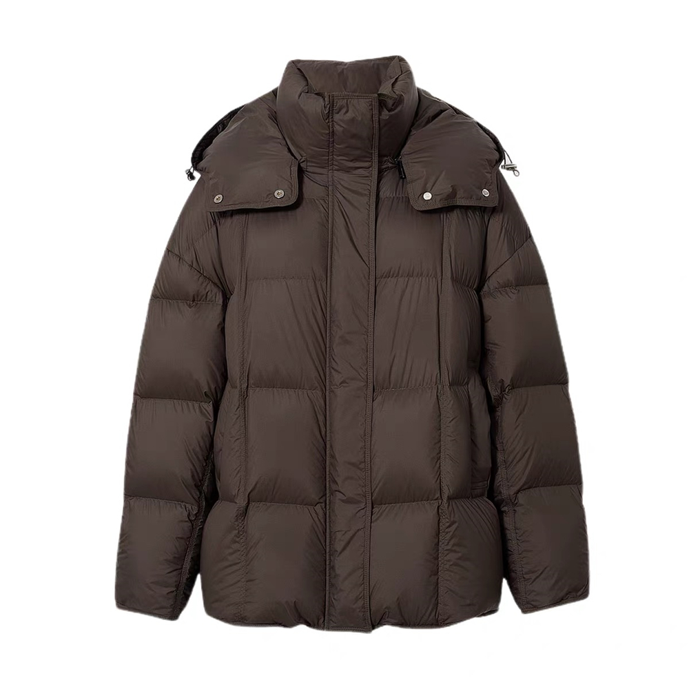 MM商场同款2025冬季新款连帽保暖面包服宽松泡芙羽绒服外套女111Q