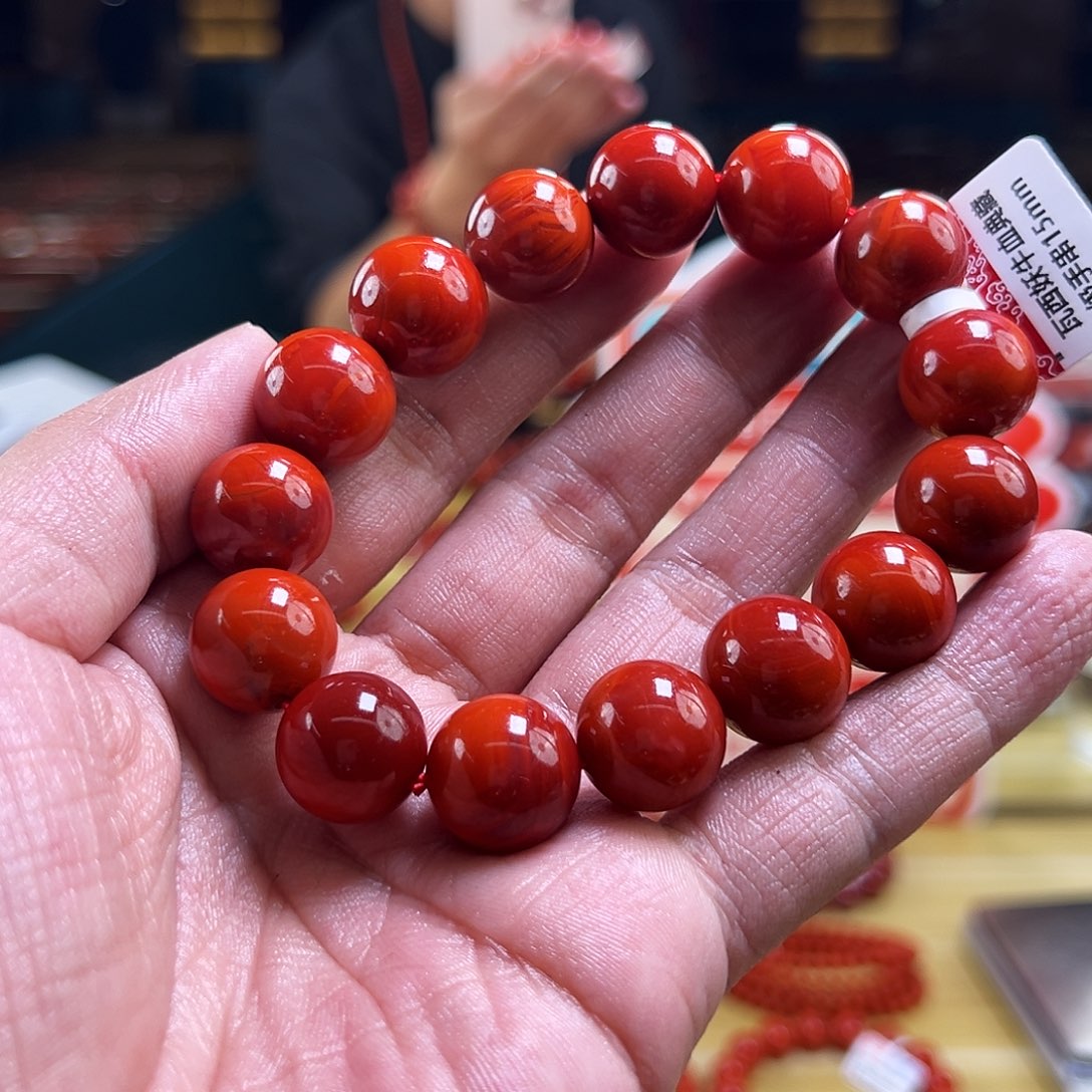 未镶嵌买南红玛瑙15mmmmm