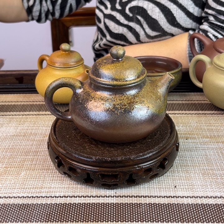 紫砂茶壶底槽清柴烧260cc