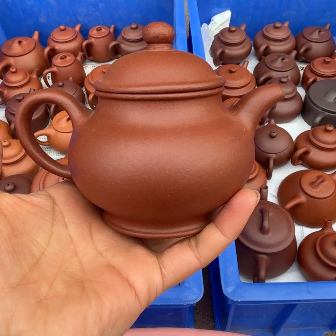 紫砂茶壶红降坡潘壶180c c微瑕
