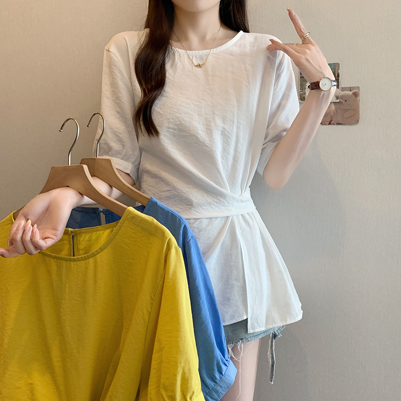 妈妈大码哺乳衣外穿上衣夏季女宽松洋气显瘦圆领喂奶短袖T恤