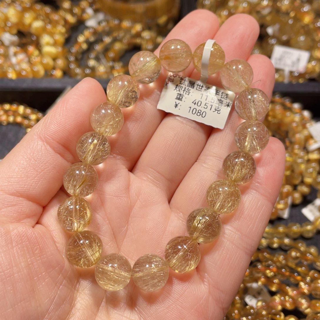 水晶手链未镶嵌～*～天然水晶手链