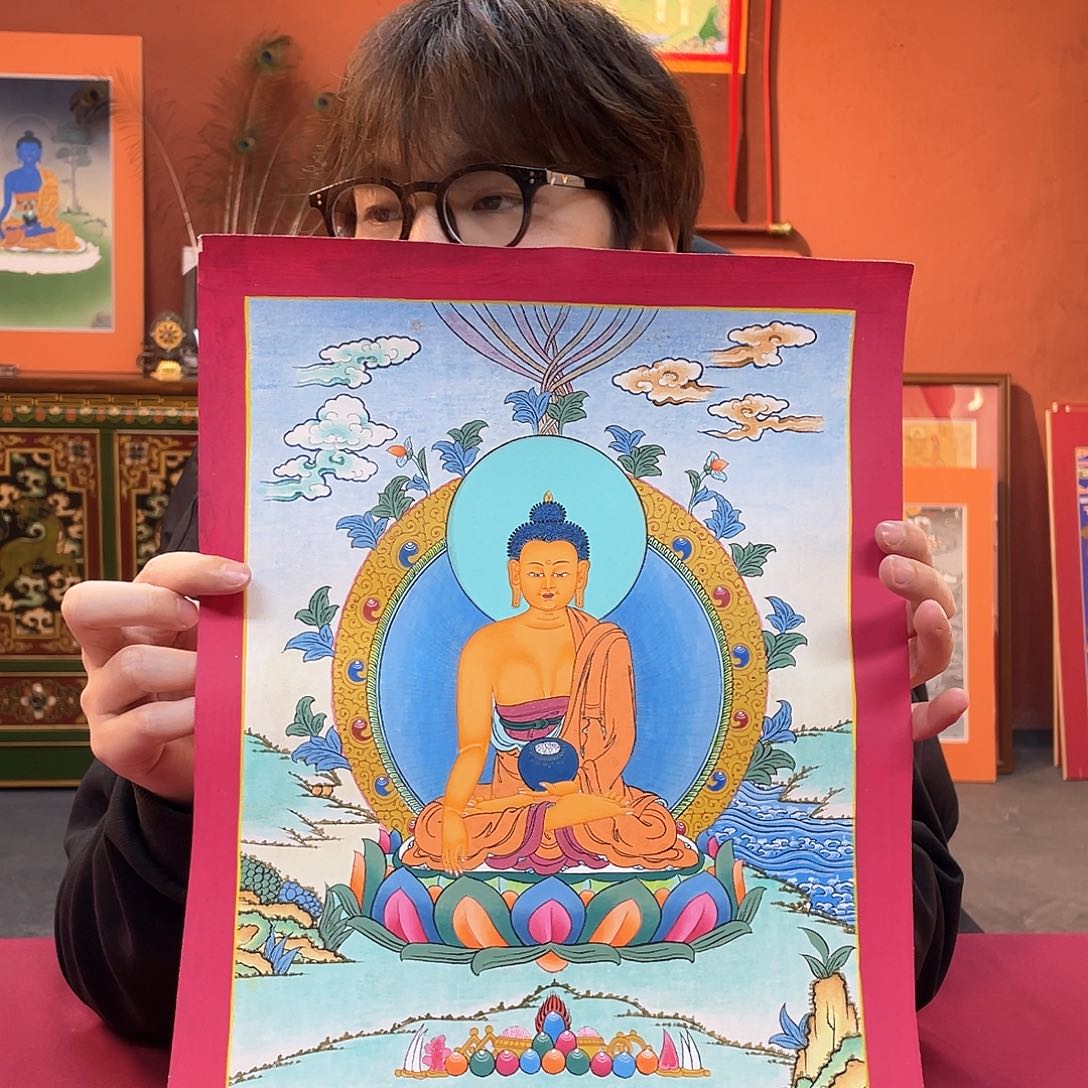 装裱画25×35释迦纯手绘