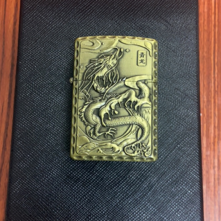 复古青铜浮雕打火机男（青龙简）