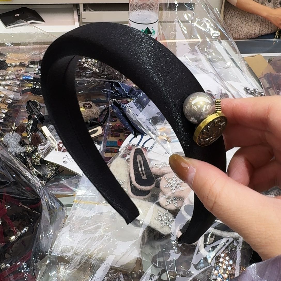 皮质非金属黑色发箍