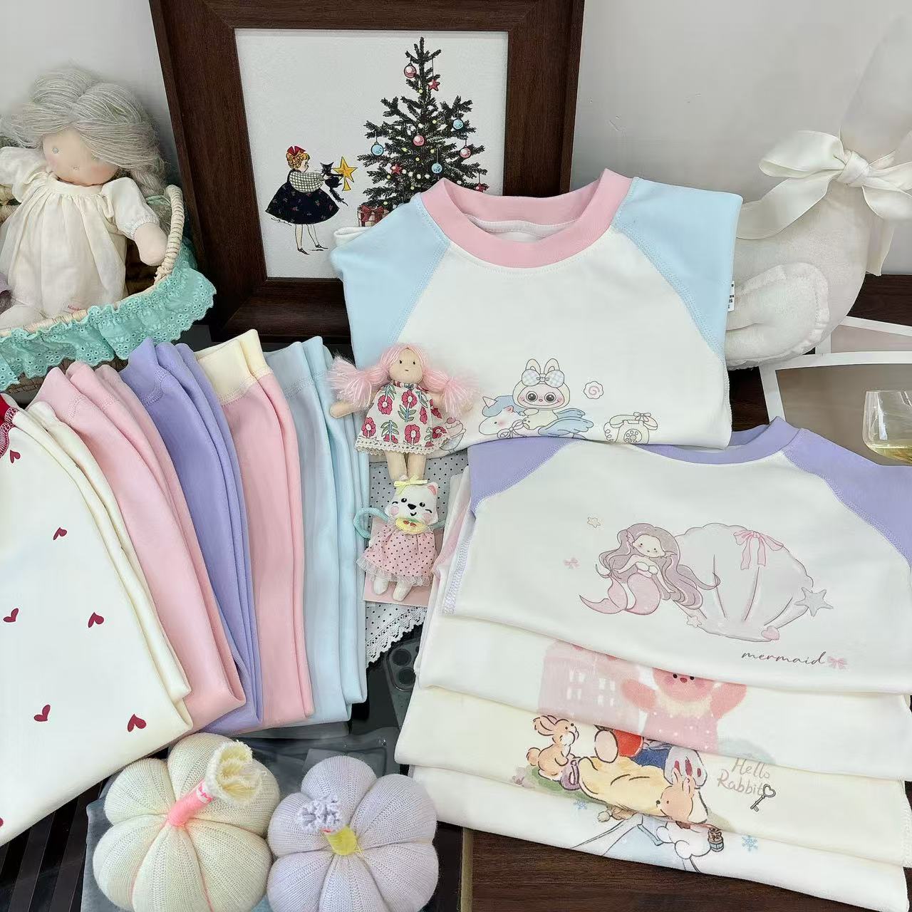 【鹿小冉】女儿～炒级好穿的舒绒棉正版家居保暖套装来喽